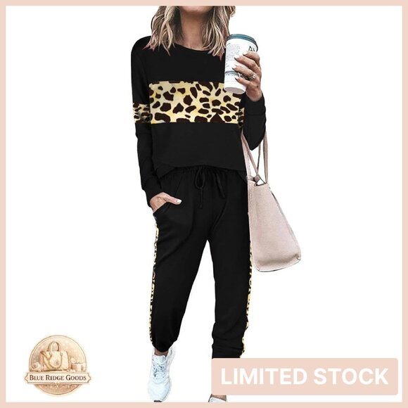 Long Sleeve High Waisted Sweatpants Lounge Set Cozy Chic Fall Travel Outfits